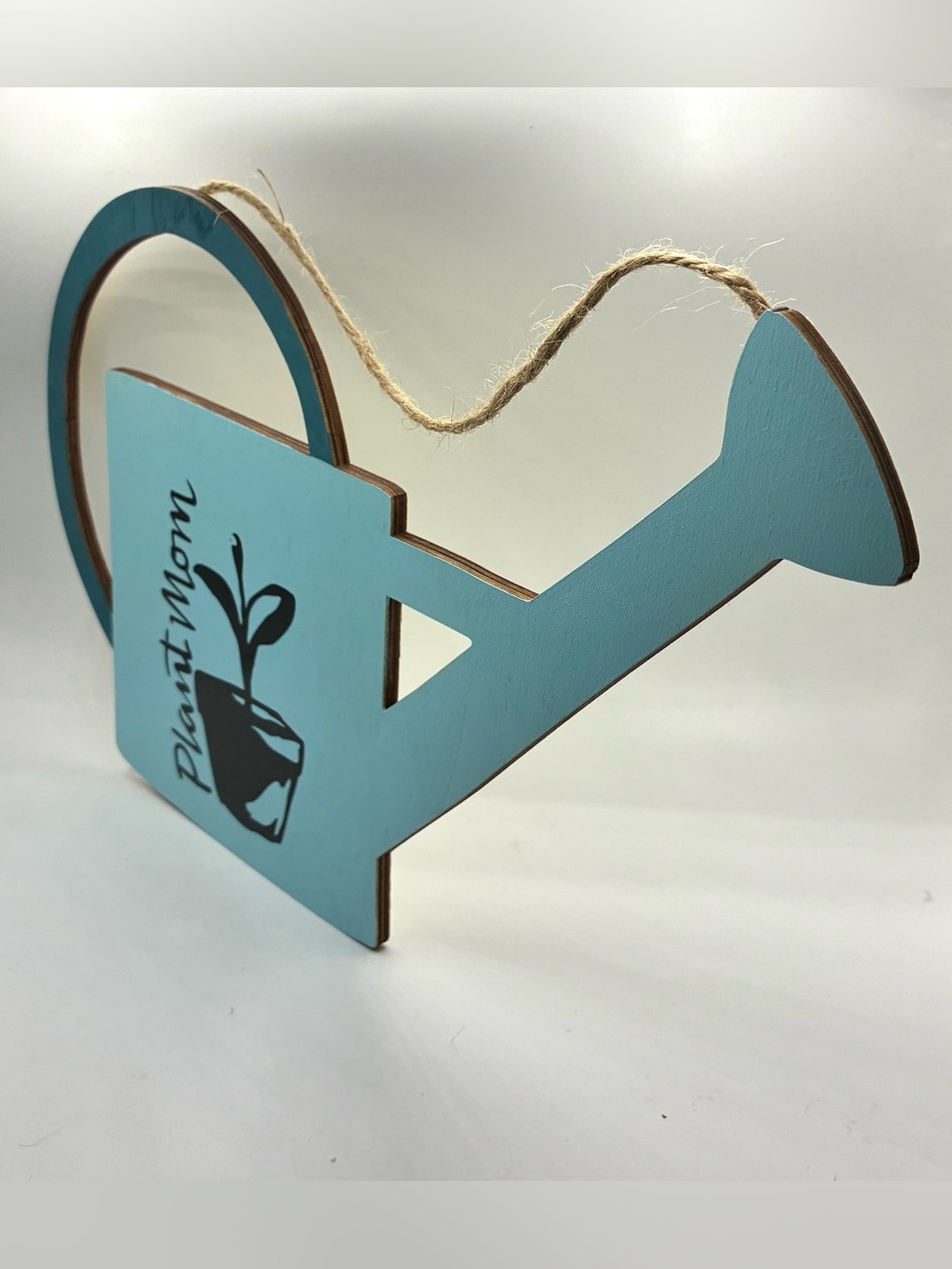 Plant Mom Blue/Teal Watering Can Wall Decor - Picture 3 of 3